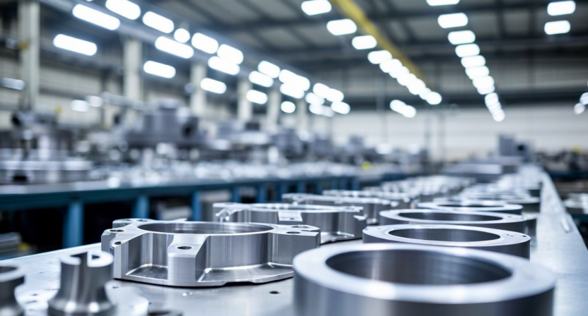 Manual visual inspection of aluminum casting parts at inspection station